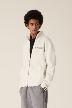La Martina LMRTN High-neck Sweatshirt White | MIZ-0759