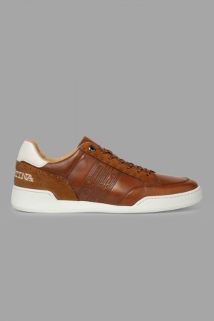 La Martina Leather With A White Crepe Sole Men Sneakers Brown | WPU-7829