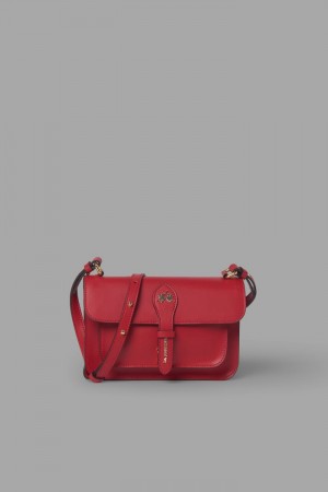 La Martina Leather Women Messenger Bags Red | JFP-4680