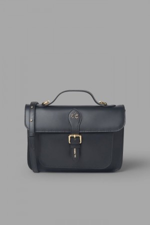 La Martina Leather Women Messenger Bags Black | GZX-6081