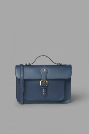 La Martina Leather Women Messenger Bags Navy | OCK-8006