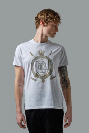 La Martina Regular-fit Cotton Men T Shirts White | YRD-4465