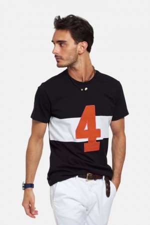 La Martina Regular-fit Cotton Men T Shirts Black | RRK-5903