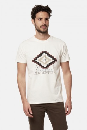 La Martina Regular-fit Cotton Men T Shirts White | QOC-3299