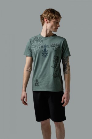 La Martina Regular-fit Cotton Men T Shirts Olive | ZPB-9233