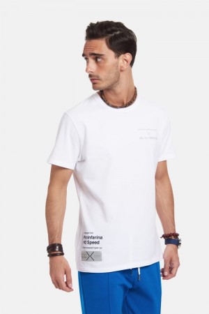 La Martina Regular-fit Cotton Men T Shirts White | OFR-0509
