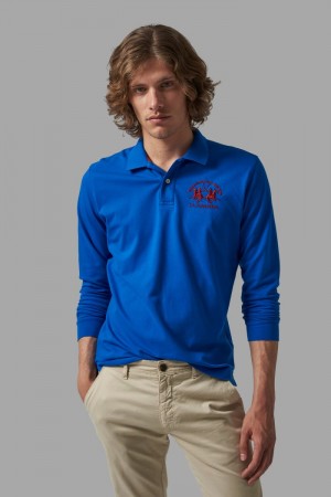 La Martina Regular-fit Men Polo Shirt Blue | BUS-9891