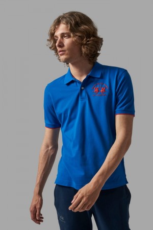La Martina Regular-fit Men Polo Shirt Blue | RRG-5798