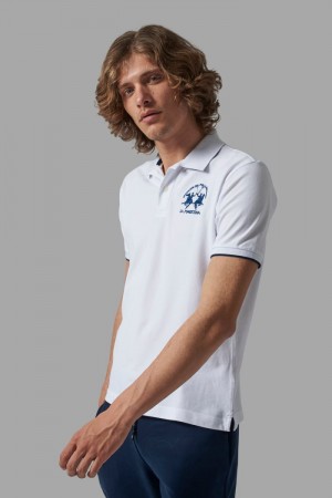 La Martina Regular-fit Men Polo Shirt White | DPW-2111