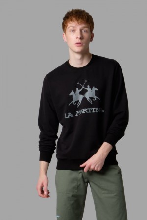 La Martina Regular-fit Men Sweater Black | POB-9129