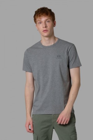 La Martina Regular-fit Men T Shirts Grey | YRG-2074