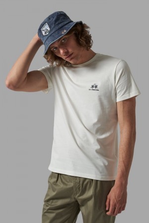 La Martina Regular-fit Men T Shirts White | XKX-7442