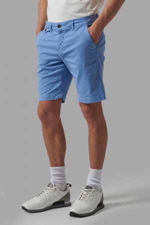 La Martina Regular-fit Stretch Cotton Men Bermuda Shorts Blue | VXO-4220
