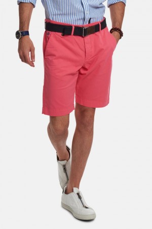 La Martina Regular-fit Stretch Cotton Men Bermuda Shorts Coral | PMT-5659