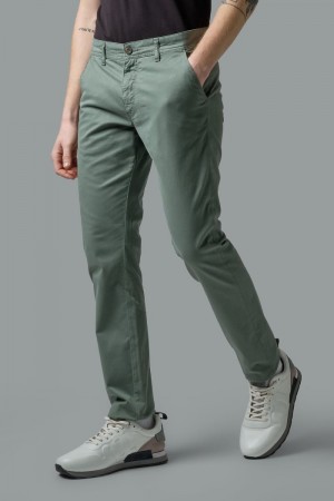 La Martina Slim-fit Stretch Cotton Men Trousers Olive | XEC-1576